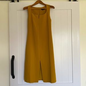 Split-Neck Sheath Midi Dress